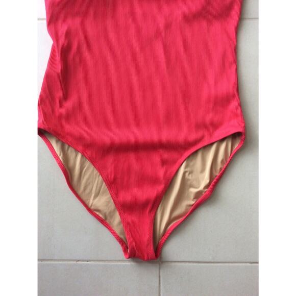 Old Navy One Piece Swimsuit Halter Ribbed Padded Swimwear - Picture 3 of 8